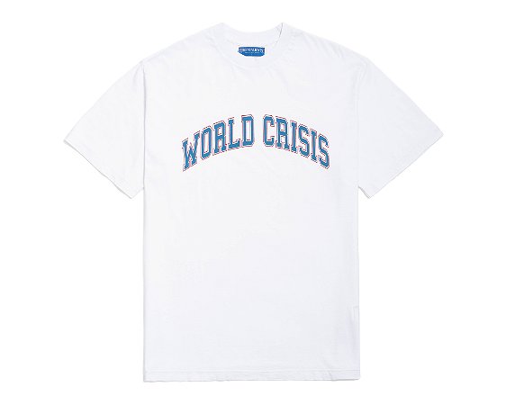 CAMISETA TROPICALIENTS WORLD CRISES BRANCA