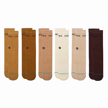 PACK MEIA STANCE ORIGIN 6 PACK CREW BEGE