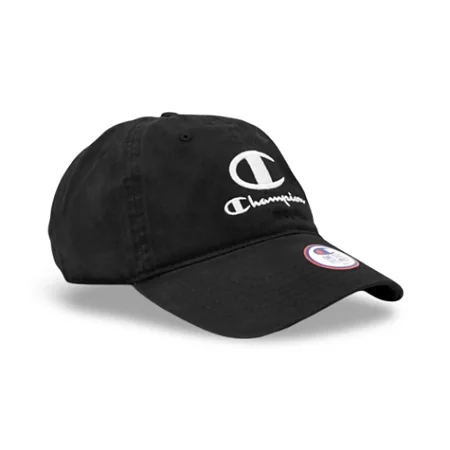 BONÉ CHAMPION WASHED RELAXED BIG C SCRIPT PRETO