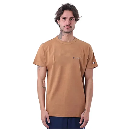 CAMISETA CHAMPION MINI LOGO SCRIPT BRIEFLY BROWN