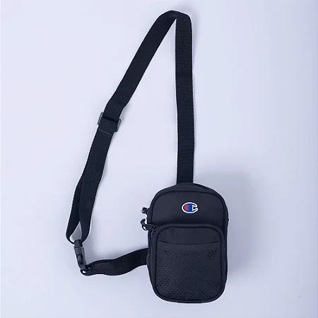 SHOULDER BAG CHAMPION FIT SCRIPT PRETA