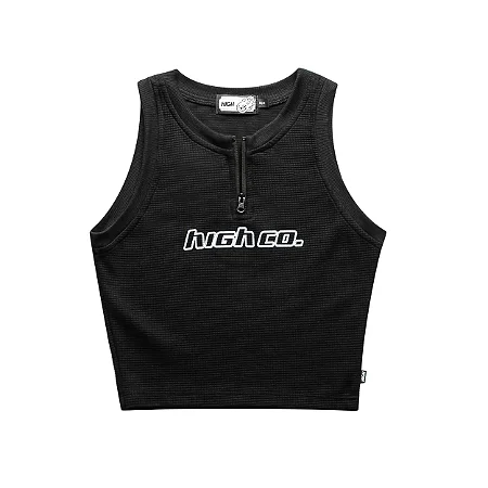 CROPPED HIGH ZIPPED DOWNTOWN PRETO