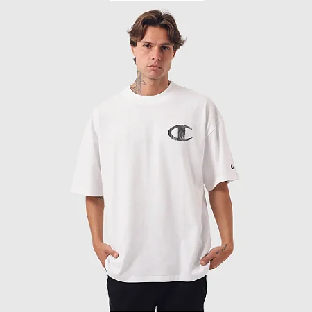 CAMISETA CHAMPION OVERSIZED LINES OFF WHITE