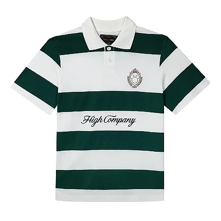 CAMISETA POLO HIGH CREST VERDE BRANCA