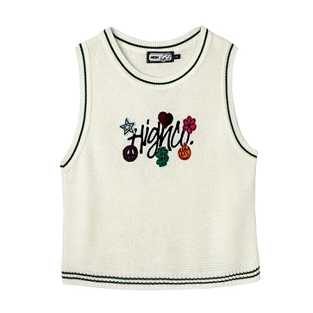 COLETE HIGH FEMININO TRICÔ GIRLZ BRANCO