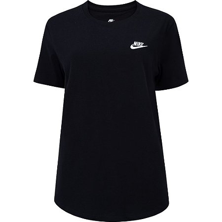 CAMISETA NIKE SPORTSWEAR CLUB ESSENTIALS FEMININA PRETA