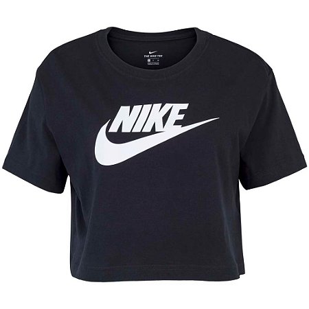 CAMISETA CROPPED NIKE SPORSTWEAR ESSENTIAL PRETA