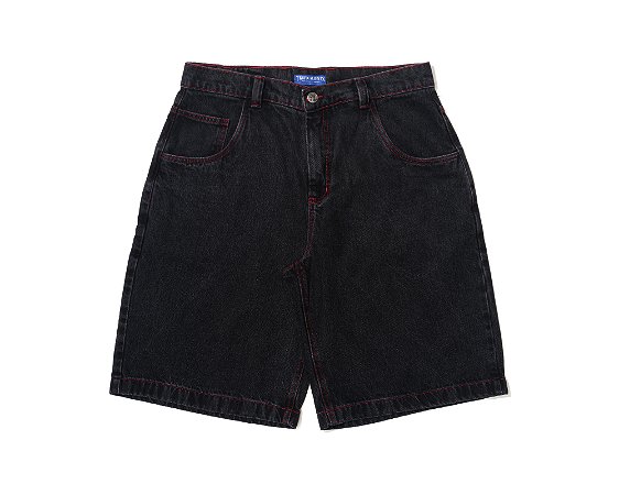 BERMUDA TROPICALIENTS JEANS RED NIGHT PRETA