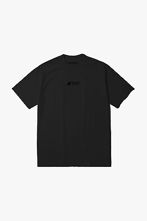 CAMISETA ARTIVIST LOGO BY NATURE PRETA