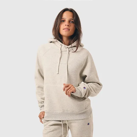 MOLETOM CHAMPION FEMININO RAGLAN MINI SCRIPT CINZA