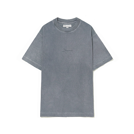 CAMISETA BARRA CREW BARRA LÍRICA CINZA ESTONADO