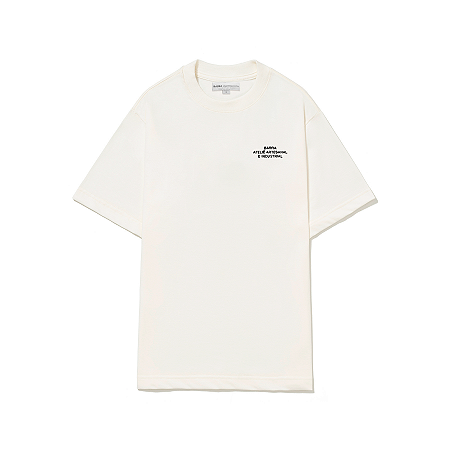 CAMISETA BARRA CREW OCTÓGONOS FLORIDOS OFF WHITE