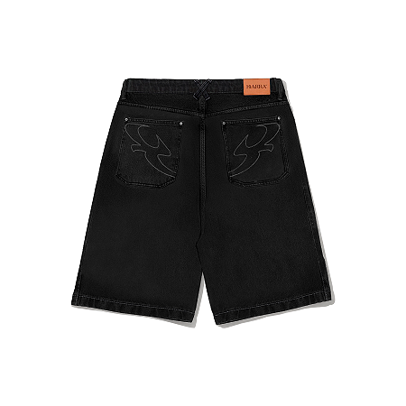 BERMUDA BARRA CREW JEANS CLÁSSICA PRETA