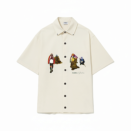 CAMISA BARRA CREW MASCARADOS BEGE