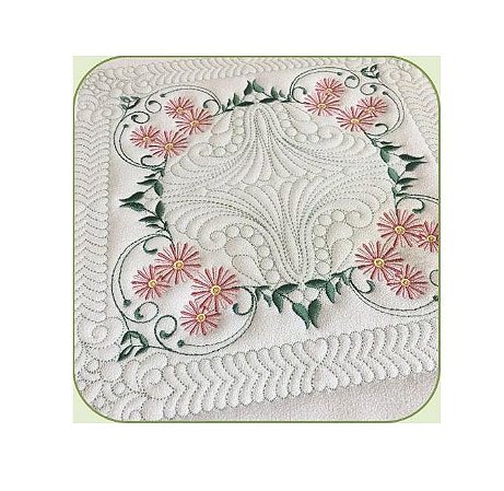 Matriz Bordado Quilt Florzinhas Delicadas