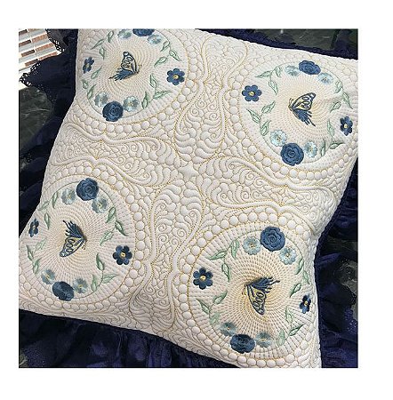 Matriz Bordado Quilt Com Borboleta