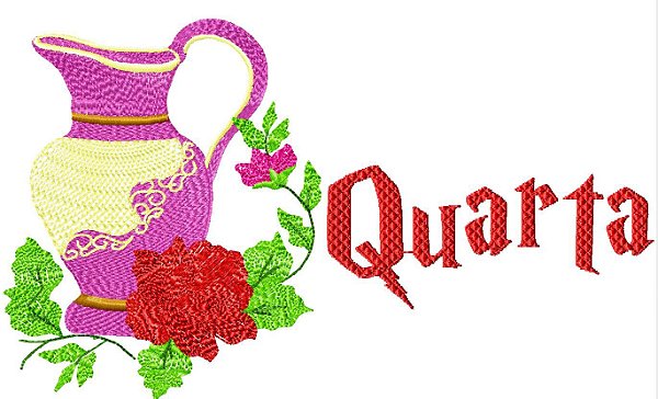 Matriz Bordado Semaninha Jarra Com Flores
