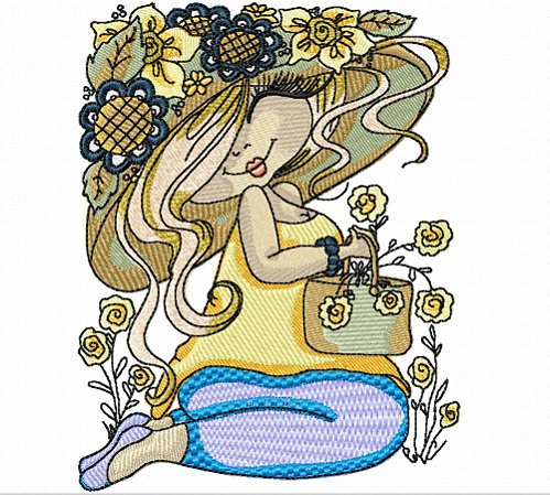 Matriz Bordado Linda Mulher Feliz