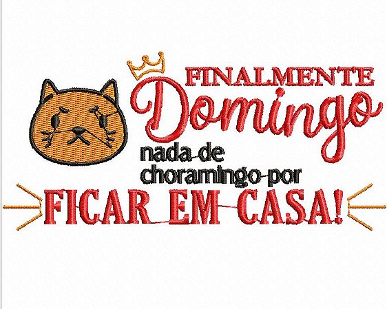 Matriz Bordado Semaninha Gatinho Fique Em Casa