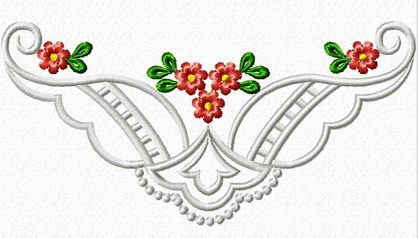 Matriz Bordado Richelieu Florzinhas Lindas