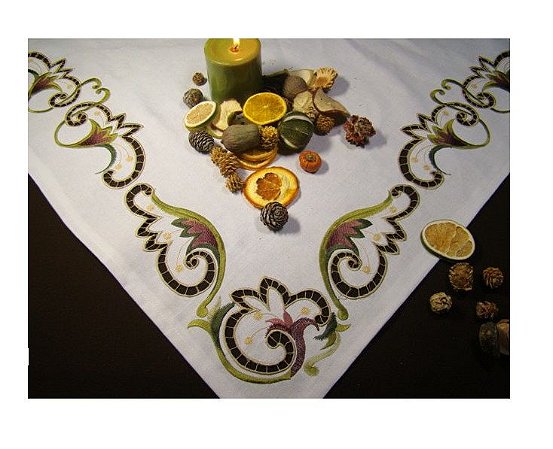 Matriz Bordado Richelieu Toalha De Mesa Flor De Lótus