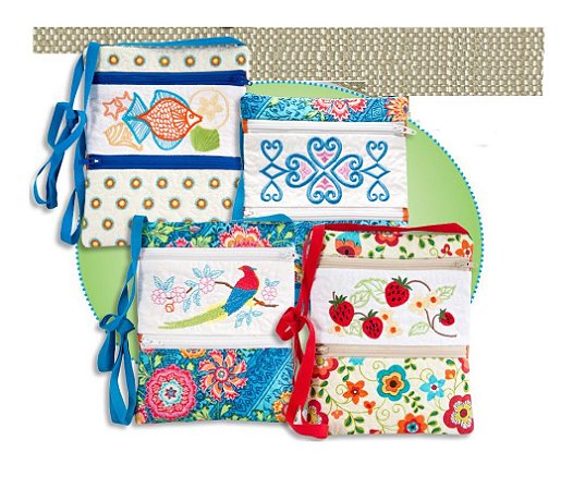 Matriz Bordado Lindas Necessaires Com Zíper