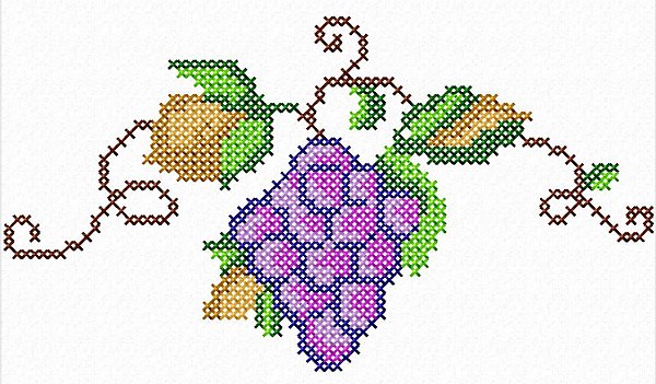 Matriz Bordado Ponto Cruz Frutas Para Pano De Prato Delicado