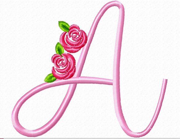 Matriz Bordado Alfabeto Com Lindas Rosinhas
