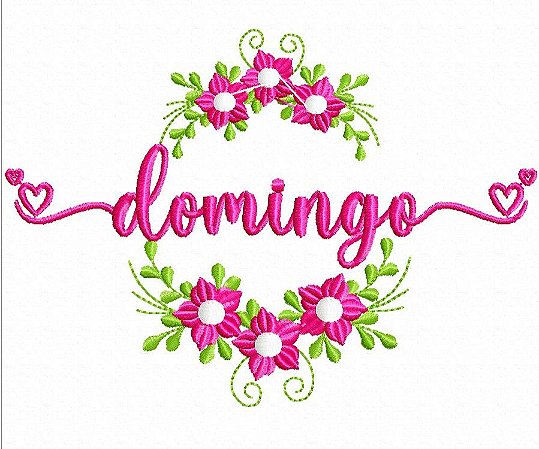 Matriz Bordado Semaninha Moldura Com Florzinhas