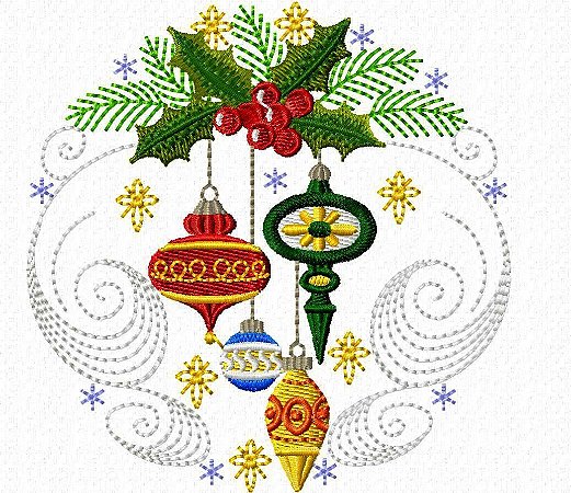 Matriz Bordado Natal Em Circulo