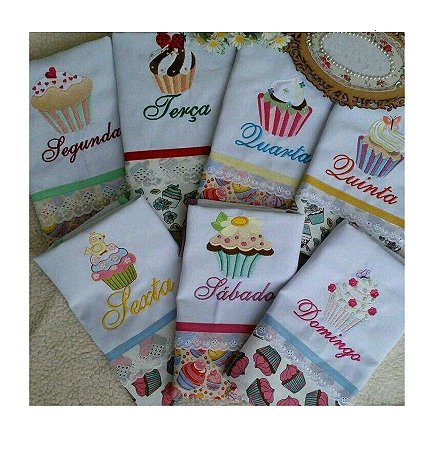 Matriz Bordado Semaninha Cupcake Com Amor
