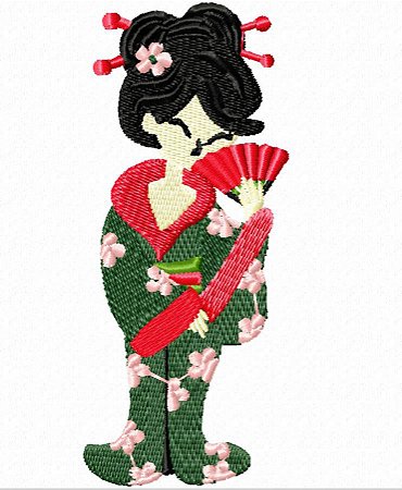 Matriz Bordado Japonesa De Kimono Ponto Cheio E Aplique