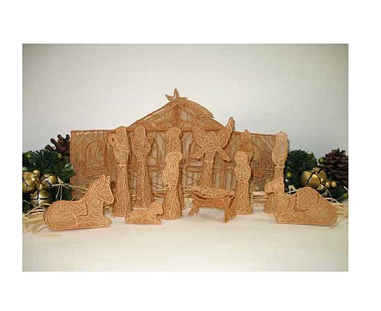 Matriz Bordado Natal 3d Presépio