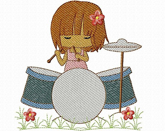 Matriz Bordado Crianças E Seus Instrumentos Musicais