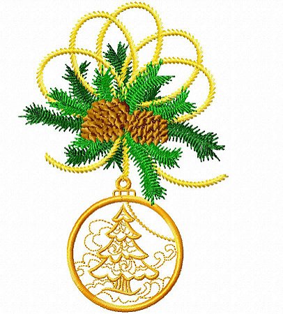Matriz Bordado Natal Bola Decorativa