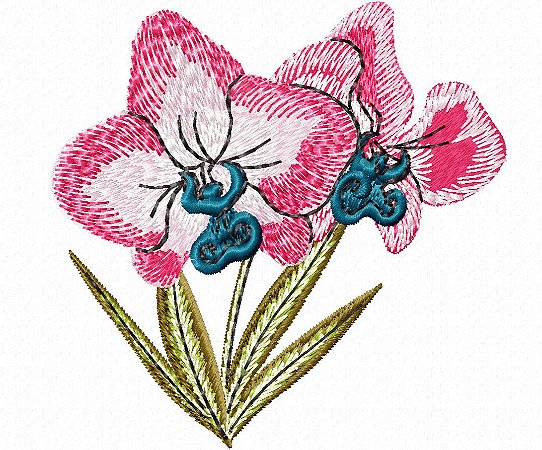 Matriz Bordado Flores Delicadas 8