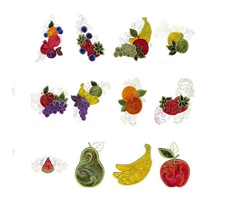 Matriz Bordado Aplique Salada De Frutas
