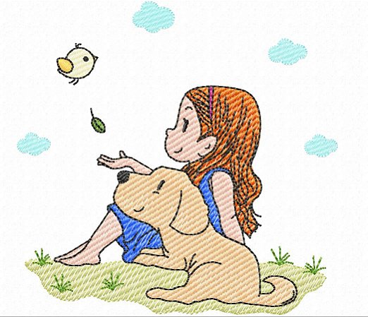 Matriz Bordado Lindas Meninas Brincando