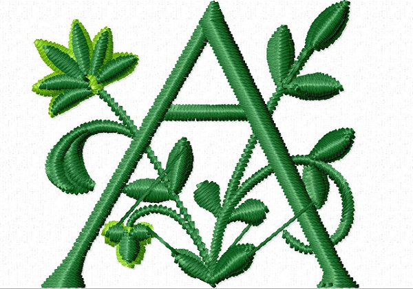 Matriz Bordado Alfabeto Com Florzinhas Lindas