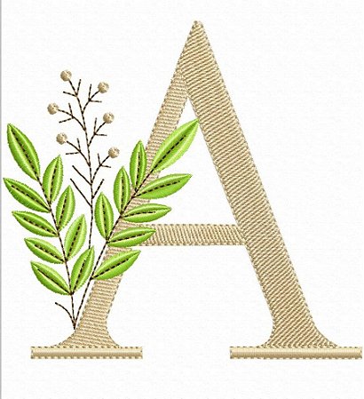 Matriz Bordado Alfabeto Ramos Delicados