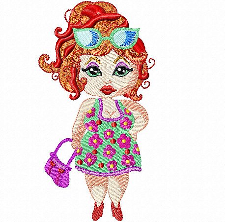 Matriz Bordado Linda Mulher Plus Size