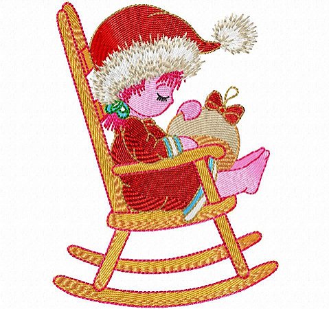 Matriz Bordado Natal Crianças Brincando