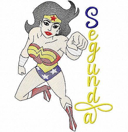 Matriz Bordado Semaninha Mulher Maravilha