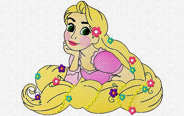 Matriz Bordado Rapunzel Enrolados