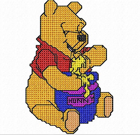Matriz Bordado Ponto Cruz Ursinho Pooh E Sua Turma
