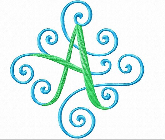 Matriz Bordado Alfabeto Moderno Com Arabesco