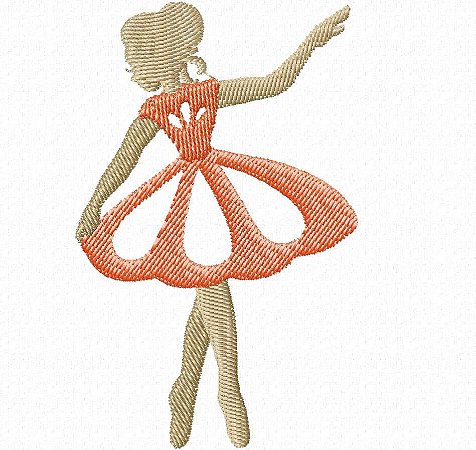 Matriz Bordado Bailarina Vazada
