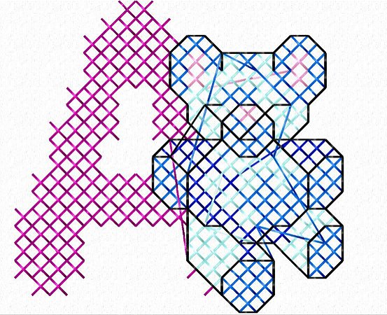 Matriz Bordado Alfabeto Ponto Cruz Baby