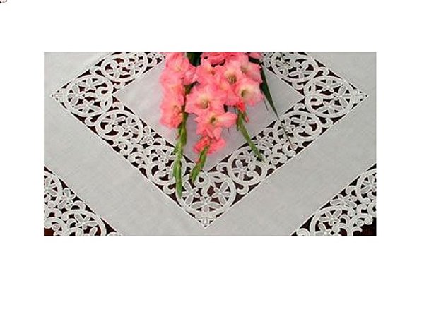 Matriz Bordado Richelieu Toalha De Mesa Rosinhas Delicadas