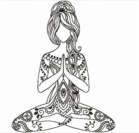 Matriz Bordado Coleção Yoga Contorno